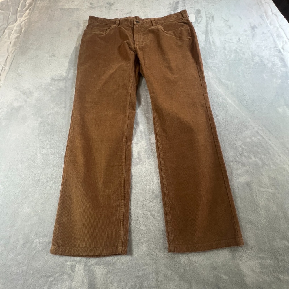 Brooks Brothers Brown Corduroy Pants Mens 40x30 Straight Classic Cotton Stretch - Picture 4 of 14